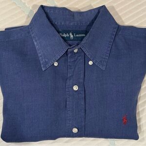 Ralph Lauren Men's Indigo Button Down Shirt